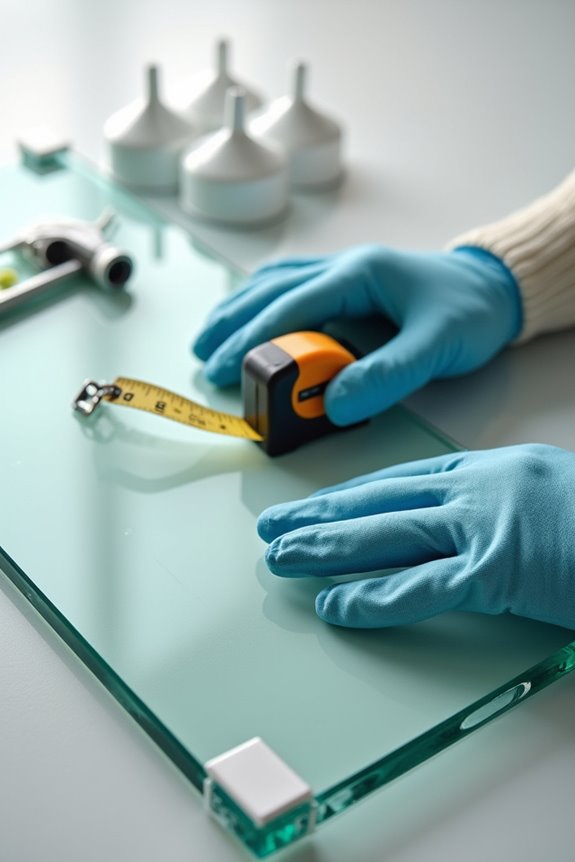 careful glass installation process
